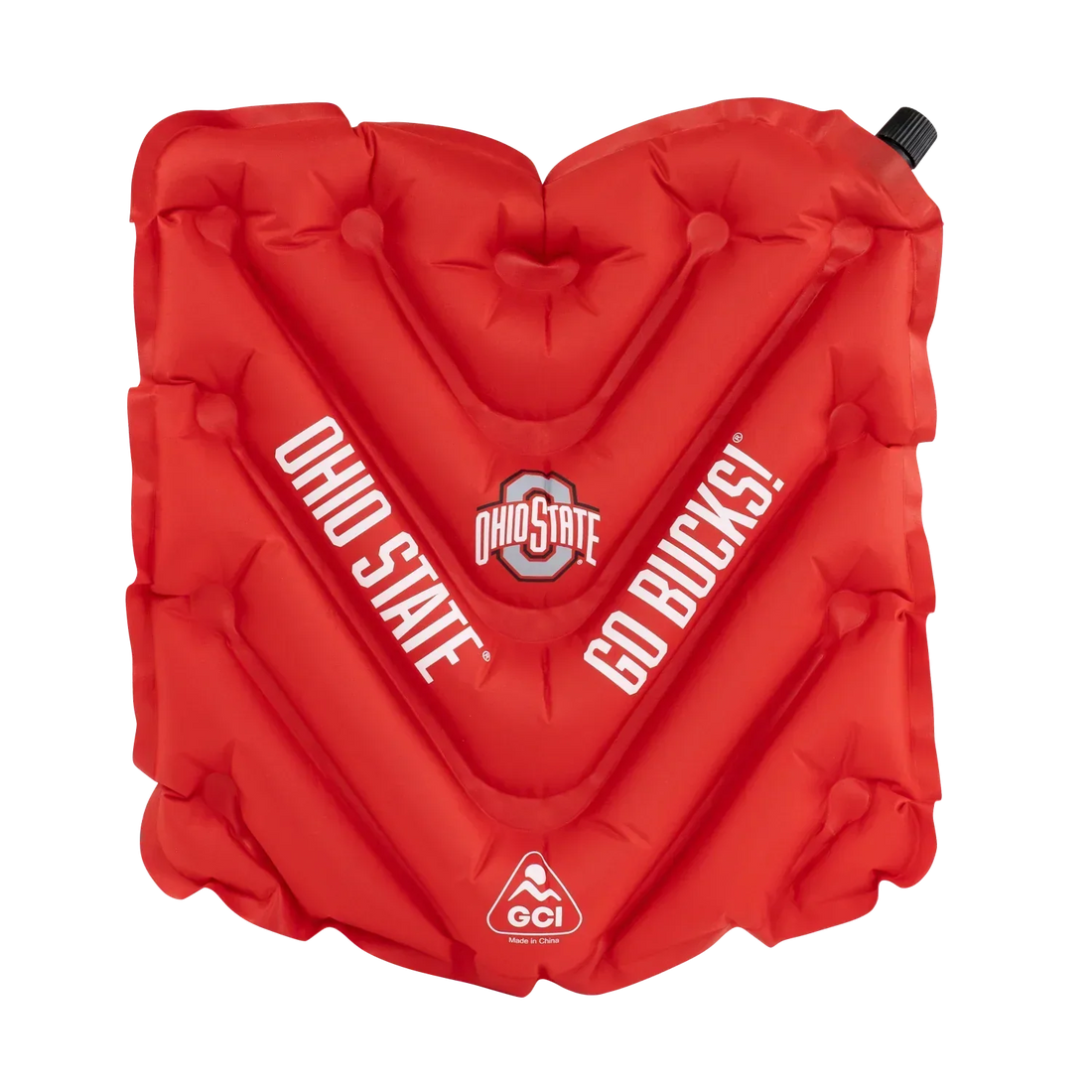 Secure-Hook College V Seat Inflatable Stadium Cushion - Ohio State Buckeyes - Choice 778 - Lightweight Folding Bleacher Chair with Cushioning - Default Title