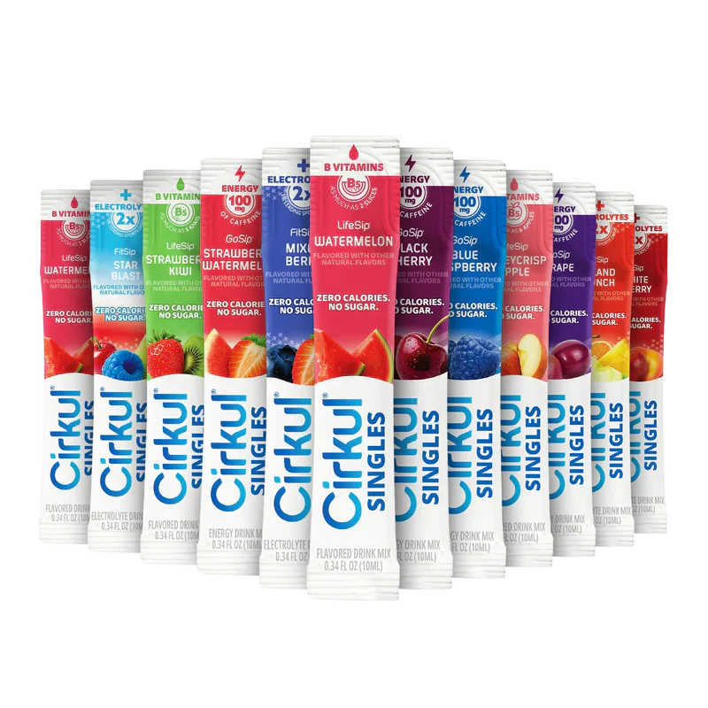 Sugar-Free 24-Pack Singles Variety Bundle GXPG - Electrolyte Hydration Enhanced Taste Cartridges - Default Title