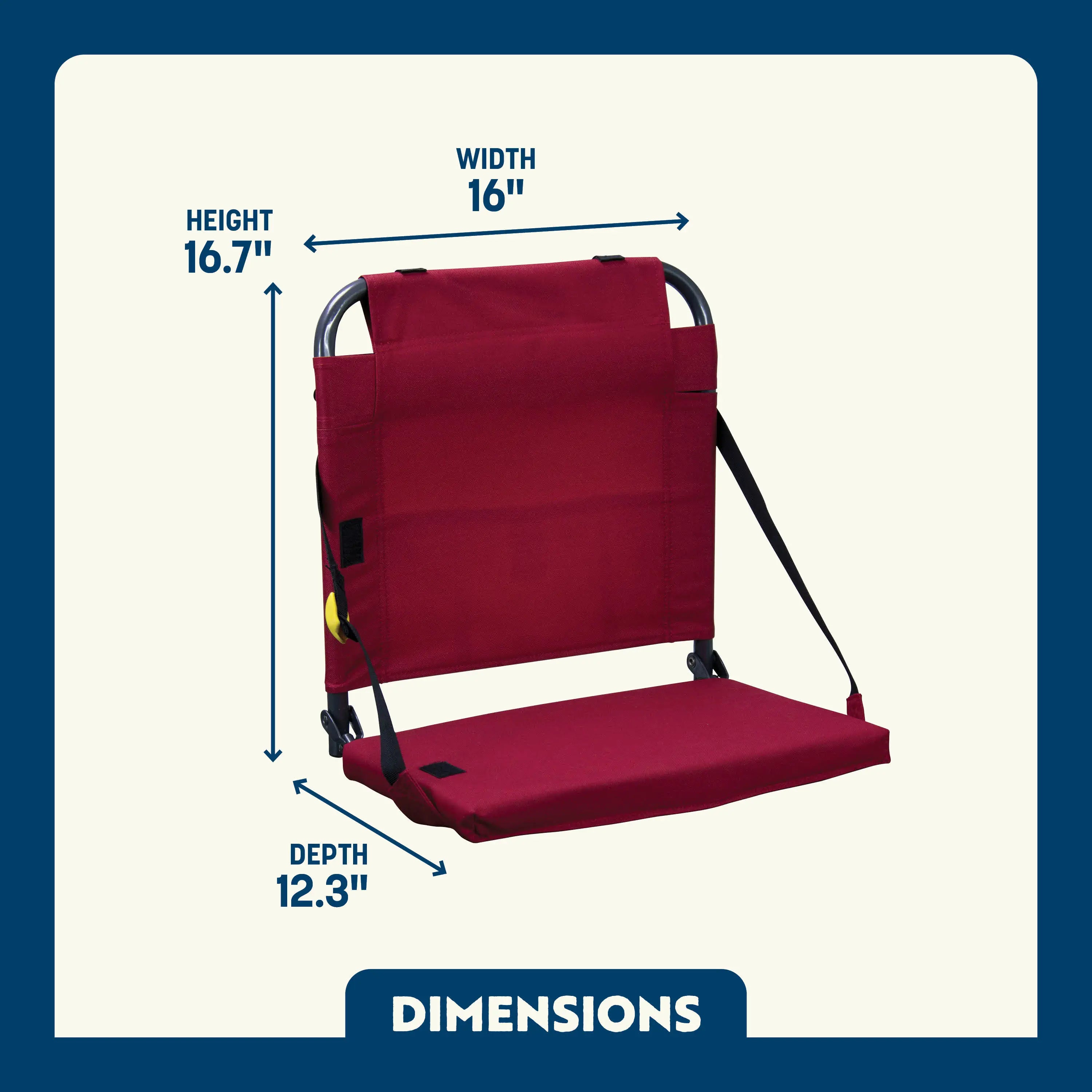 Secure-Hook BleacherBack - Choice 696 - Lightweight Folding Bleacher Chair with Cushioning Detail