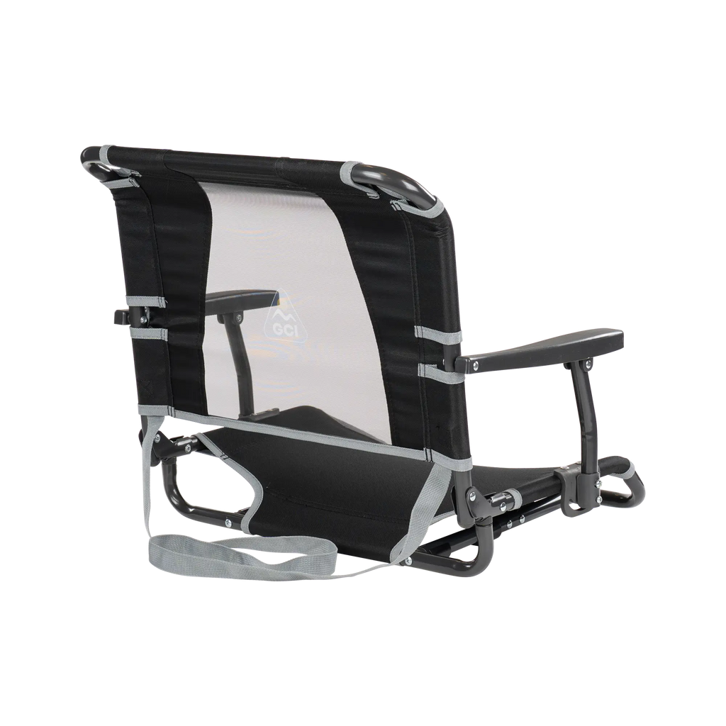 Secure-Hook Big Comfort Stadium Chair with Armrests - Choice 465 - Bleacher-Friendly Stadium Chair with Back Support Detail