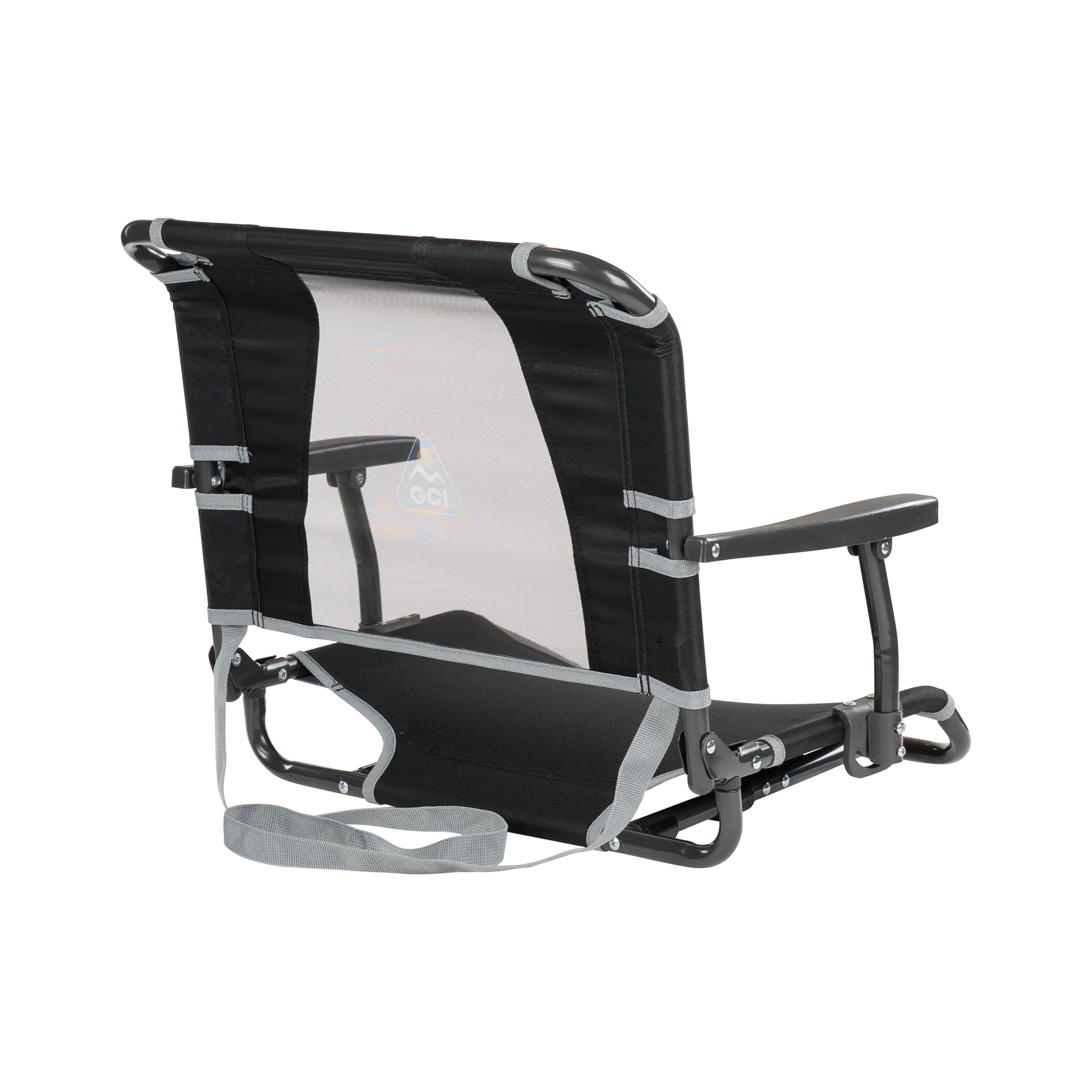 Secure-Hook Big Comfort Stadium Chair with Armrests - Choice 465 - Bleacher-Friendly Stadium Chair with Back Support Detail