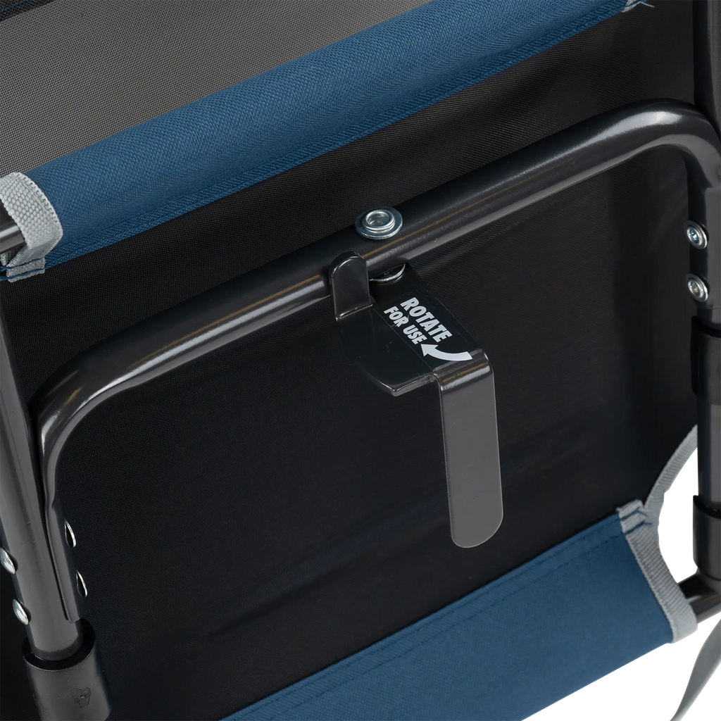 Secure-Hook Big Comfort Stadium Chair with Armrests - Choice 465 - Bleacher-Friendly Stadium Chair with Back Support Detail
