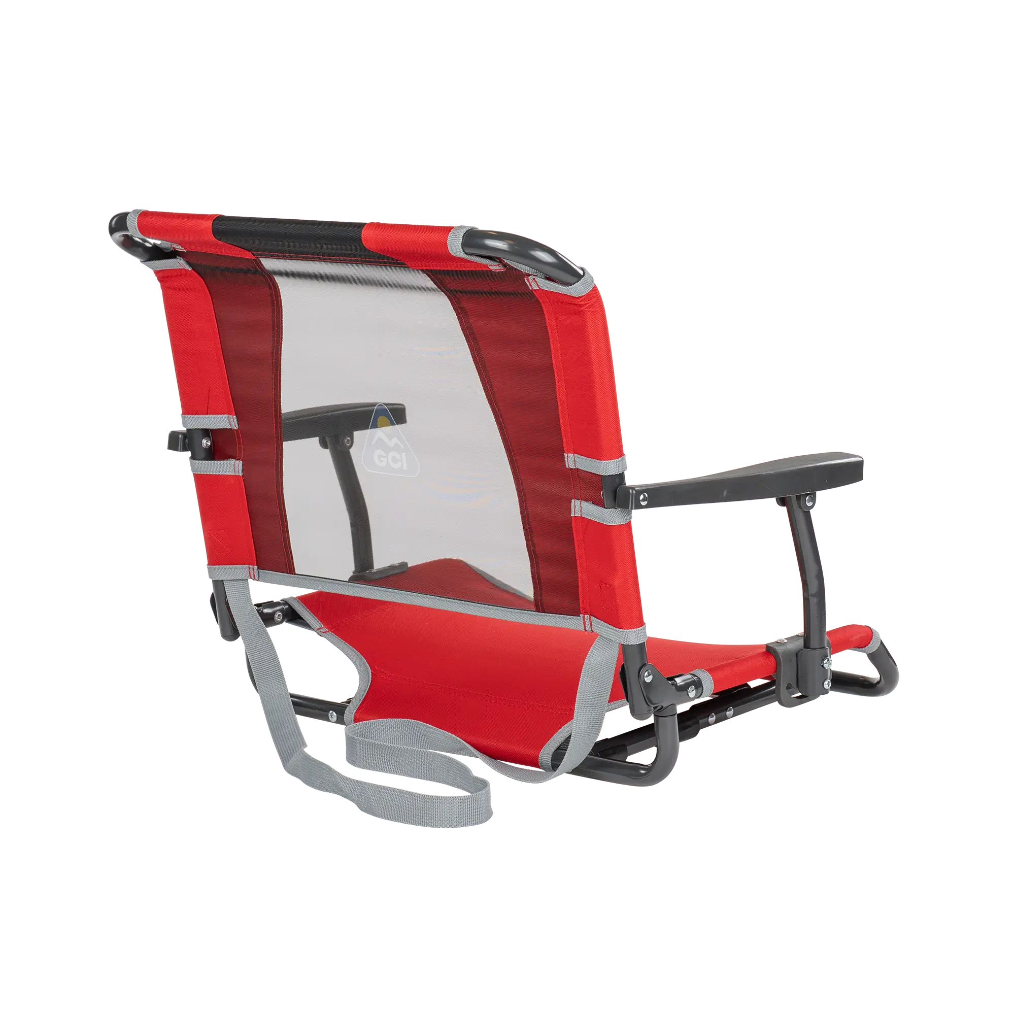 Secure-Hook Big Comfort Stadium Chair with Armrests - Choice 465 - Bleacher-Friendly Stadium Chair with Back Support Detail