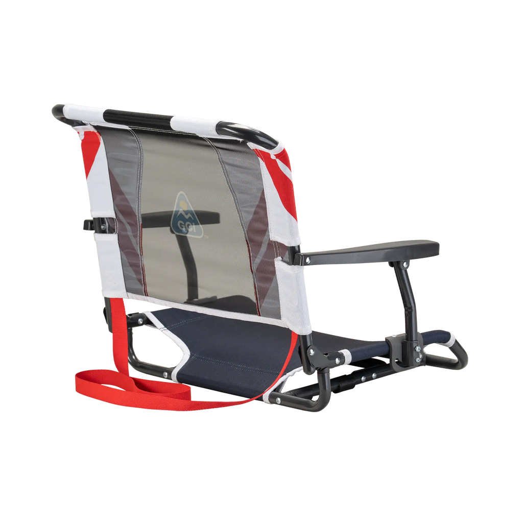 Secure-Hook Big Comfort Stadium Chair with Armrests - Choice 465 - Bleacher-Friendly Stadium Chair with Back Support Detail