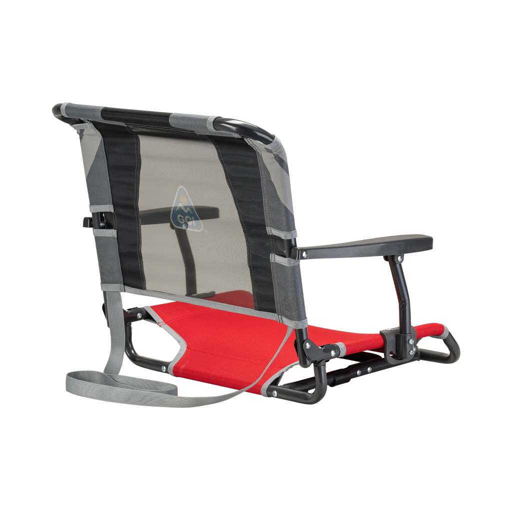 Secure-Hook Big Comfort Stadium Chair with Armrests - Choice 465 - Bleacher-Friendly Stadium Chair with Back Support Detail