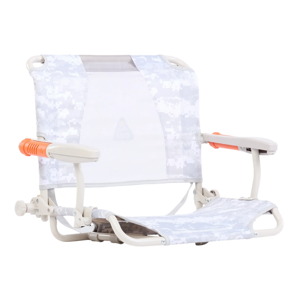 Premium All-Weather Stadium Rock-Cliner - Choice 540 - RoadTrip Rocker Smooth Motion Camp Chair - Snow Camo