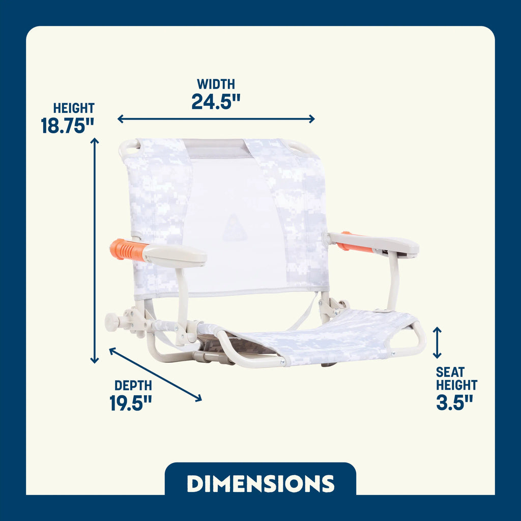 Premium All-Weather Stadium Rock-Cliner - Choice 540 - RoadTrip Rocker Smooth Motion Camp Chair Detail