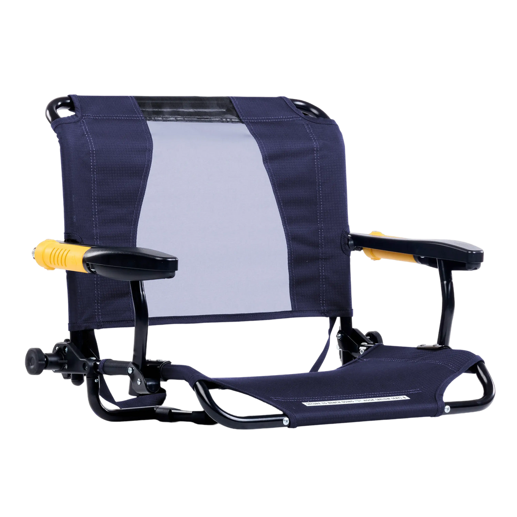 Premium All-Weather Stadium Rock-Cliner - Choice 540 - RoadTrip Rocker Smooth Motion Camp Chair - Rich Blue