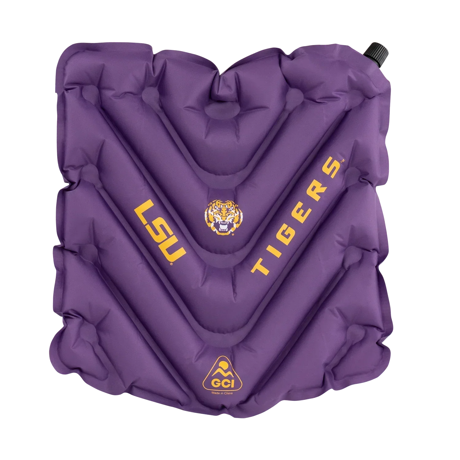 Ultra-Lightweight College V Seat Inflatable Stadium Cushion - LSU Tigers - Choice 762 - Bleacher-Friendly Stadium Chair with Back Support - Default Title