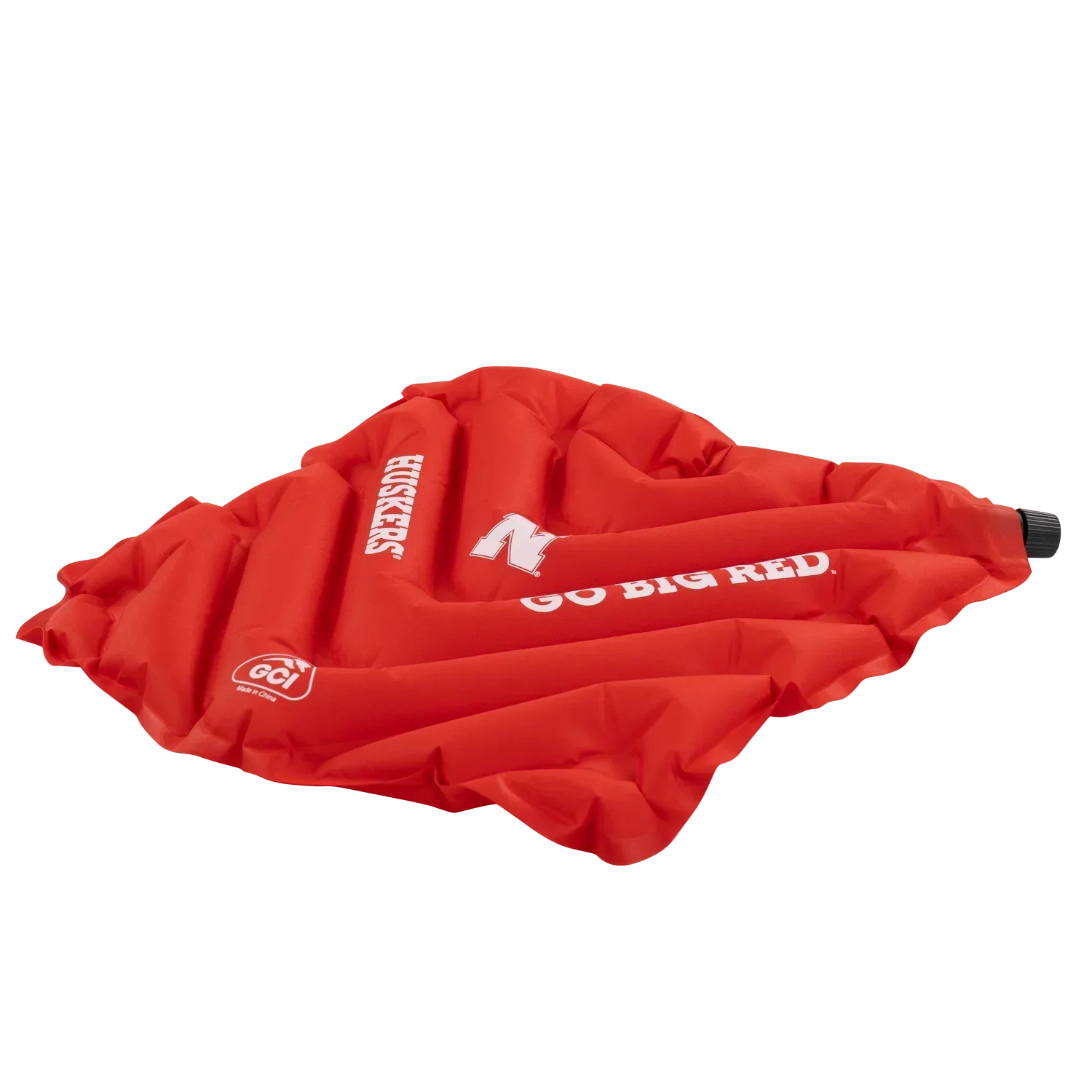 Bleacher-Friendly College V Seat Inflatable Stadium Cushion - Nebraska Cornhuskers - Choice 277 - Bleacher-Friendly Stadium Chair with Back Support Detail