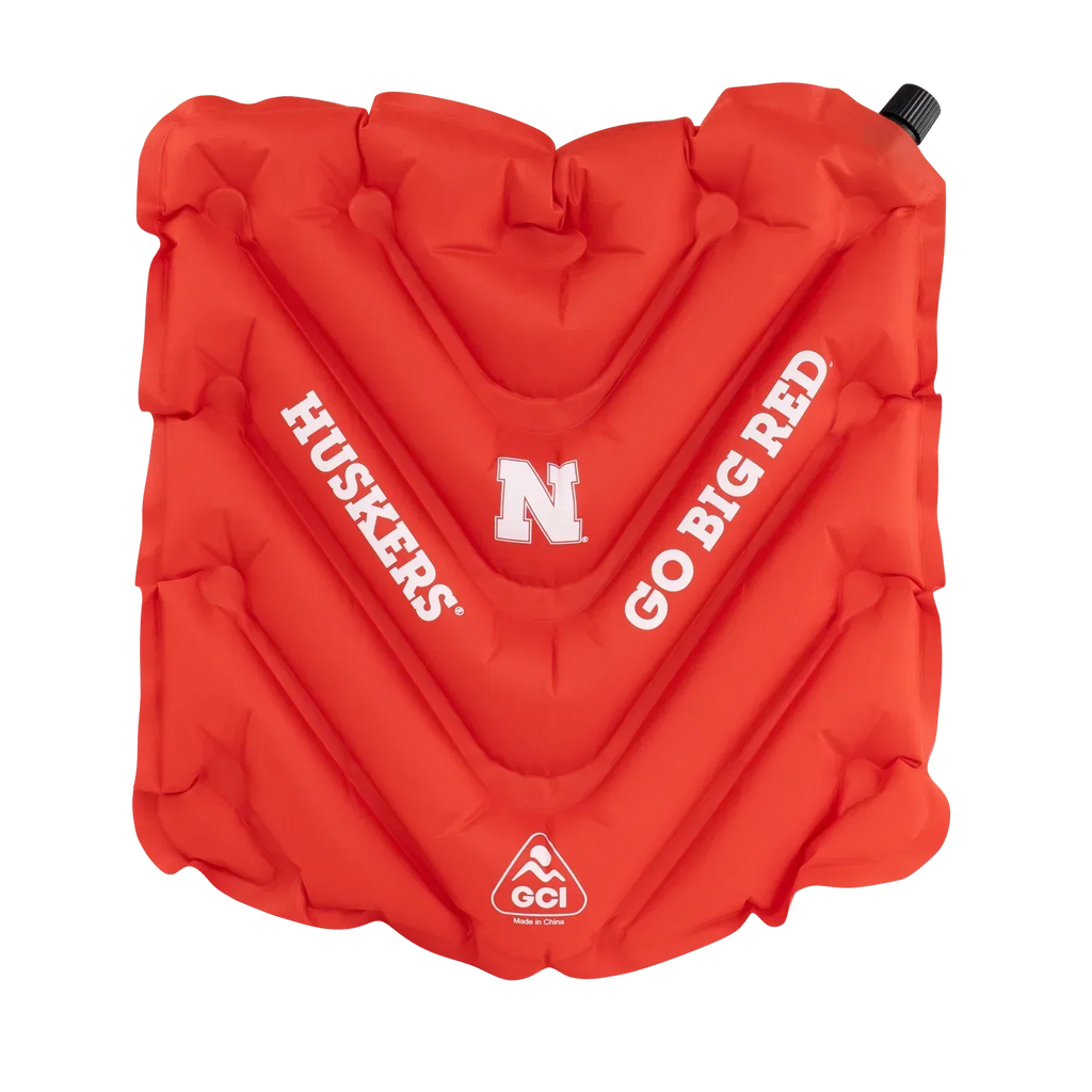 Bleacher-Friendly College V Seat Inflatable Stadium Cushion - Nebraska Cornhuskers - Choice 277 - Bleacher-Friendly Stadium Chair with Back Support - Default Title