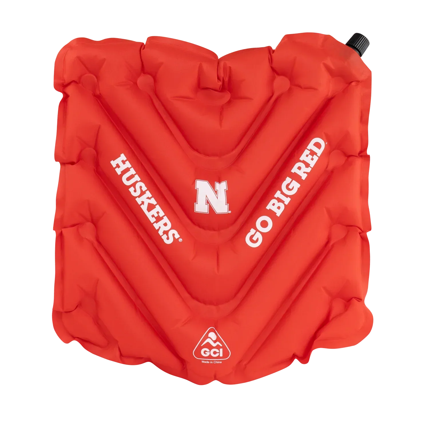 Bleacher-Friendly College V Seat Inflatable Stadium Cushion - Nebraska Cornhuskers - Choice 277 - Bleacher-Friendly Stadium Chair with Back Support - Default Title