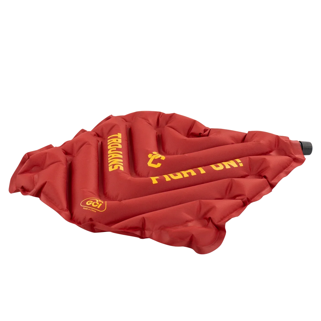 Ergonomic Back-Support College V Seat Inflatable Stadium Cushion - USC Trojans - Choice 523 - Bleacher-Friendly Stadium Chair with Back Support Detail