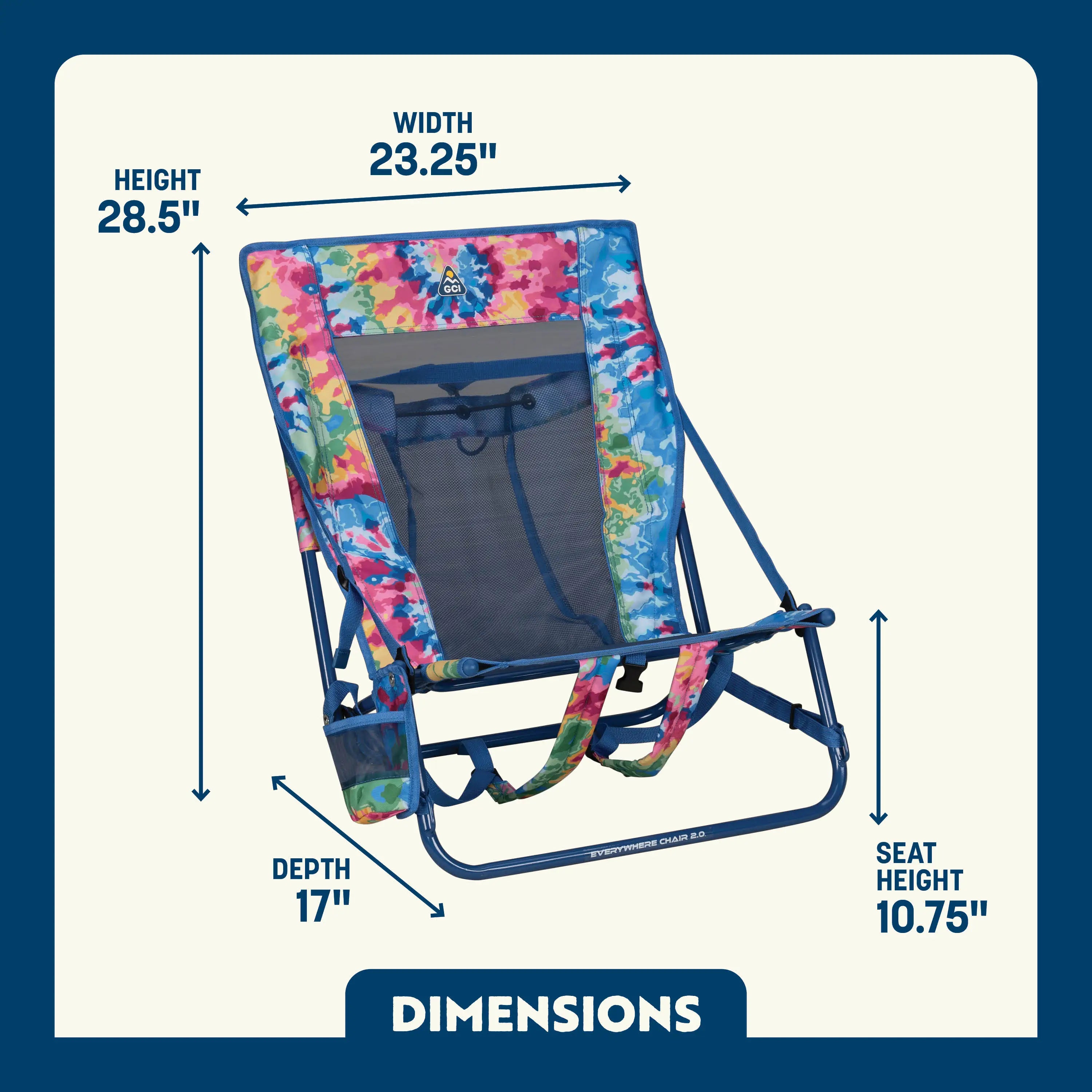 Low-Profile Everywhere Chair 2 - Choice 656 - Portable Heavy-Duty Low Boy Chair for Ocean Side Detail