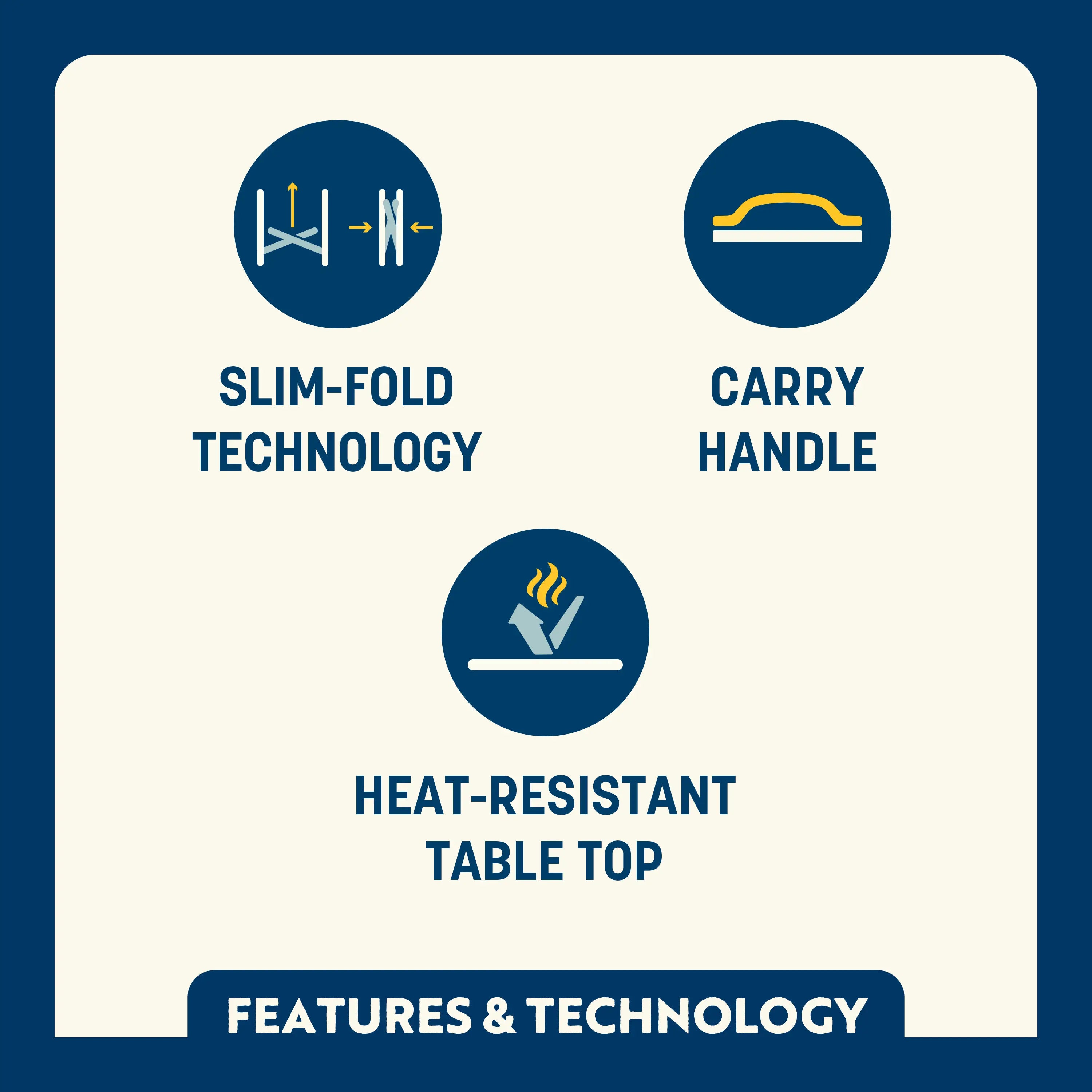 Heat-Resistant Tool Slim-Fold Cook Station - Choice 575 - Portable Compact BBQ Grilling Tool Set Detail
