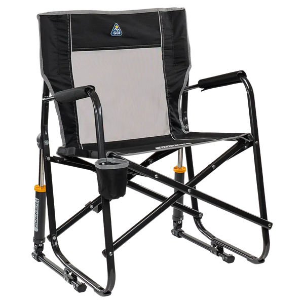 Patented Spring-Action Freestyle Rocker - Choice 711 - RoadTrip Rocker Smooth Motion Camp Chair - Black