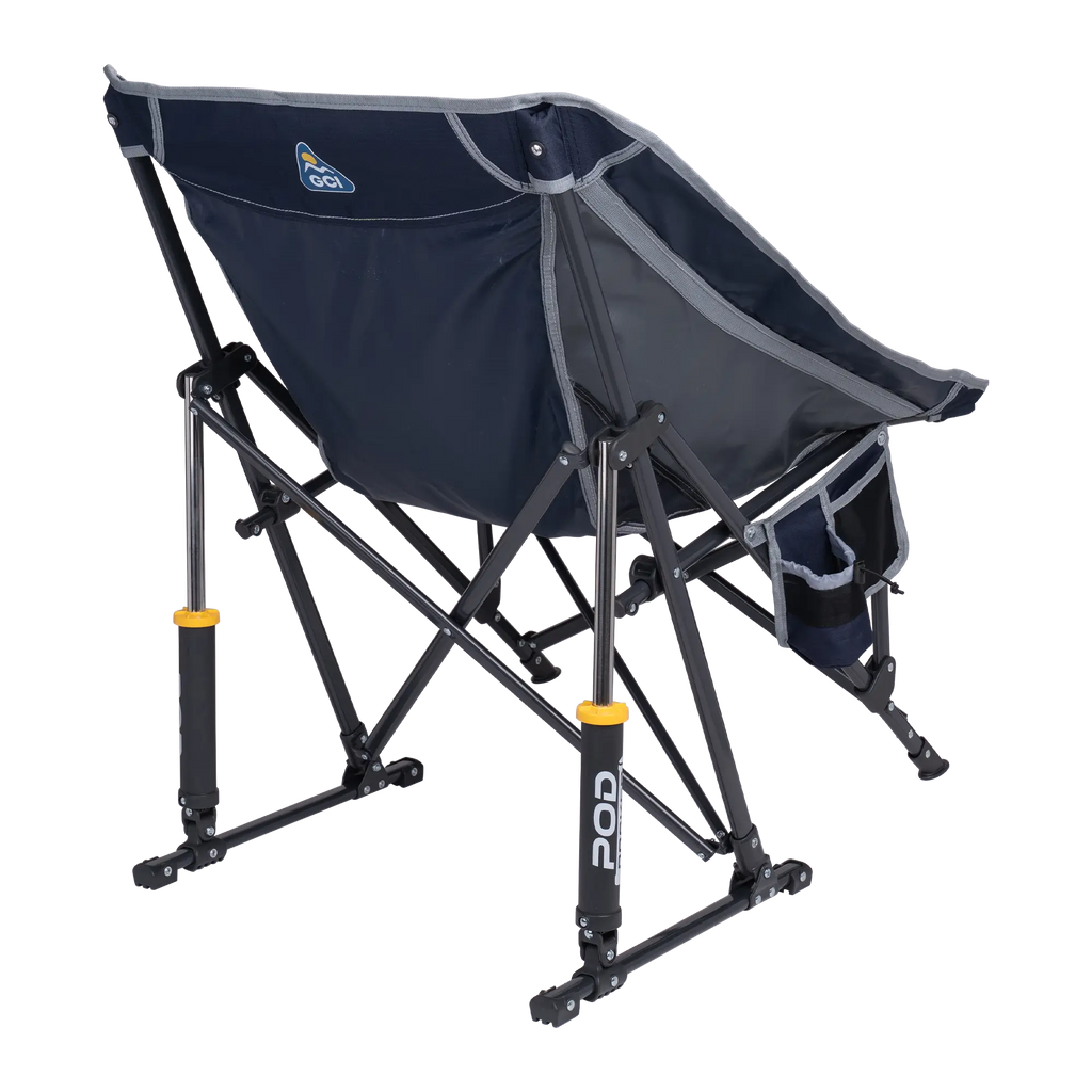 Luxury Camp Pod Rocker - Choice 933 - Heavy-Duty Kickback Rocker with Beverage Holder Detail