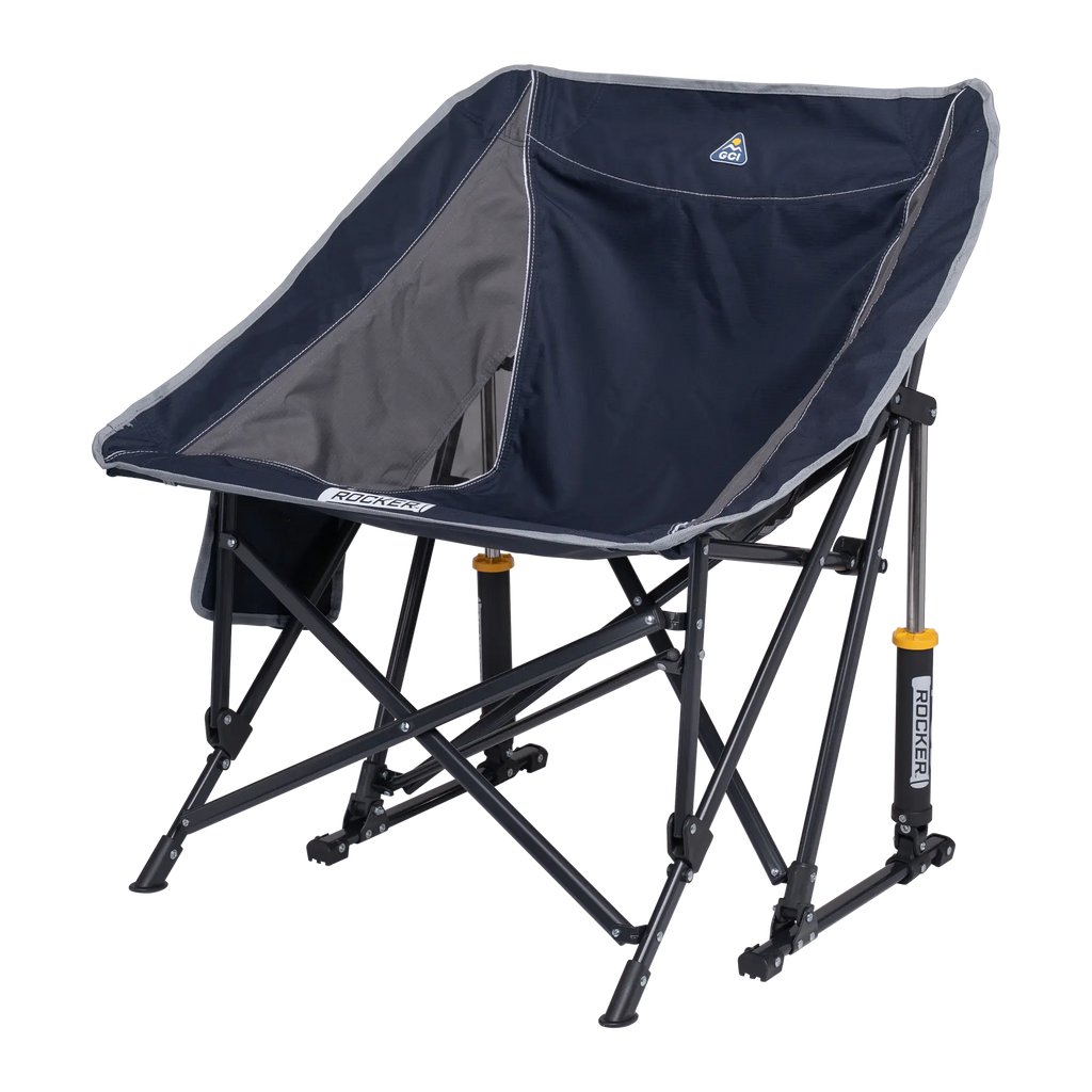 Luxury Camp Pod Rocker - Choice 933 - Heavy-Duty Kickback Rocker with Beverage Holder Detail