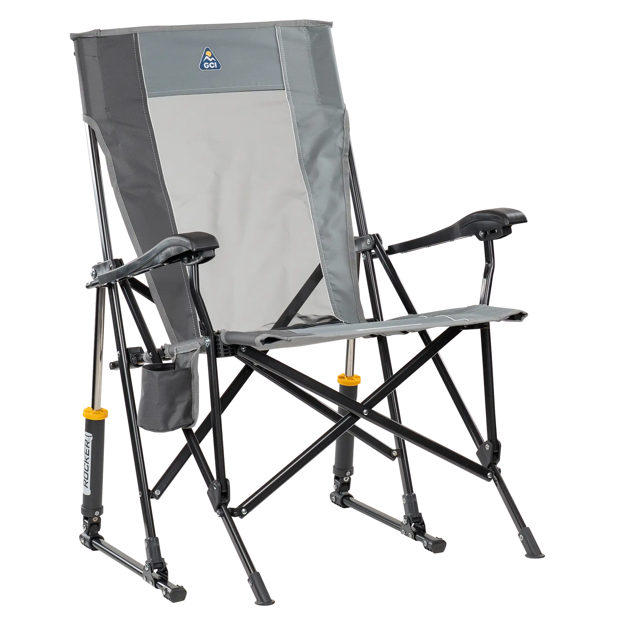Smooth Motion RoadTrip Rocker - Choice 855 - RoadTrip Rocker Smooth Motion Camp Chair - Mercury Gray