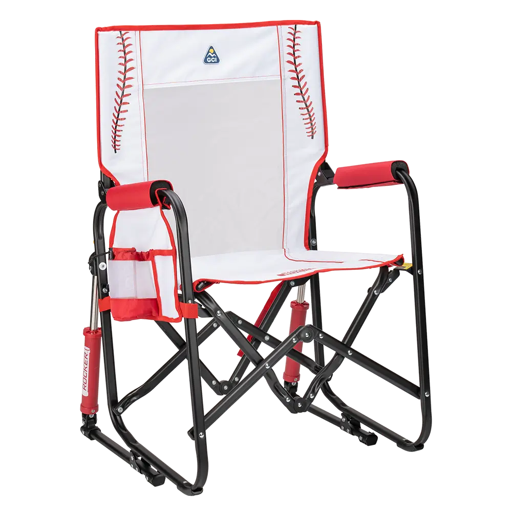 Smooth Motion Stowaway Rocker - Choice 794 - Freestyle Rocker Portable Outdoor Folding Chair - Baseball