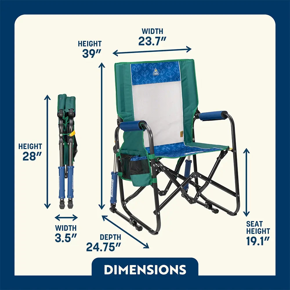 Smooth Motion Stowaway Rocker - Choice 794 - Freestyle Rocker Portable Outdoor Folding Chair Detail