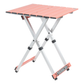 Multi-Functional Cook Compact Camp Table 20 - Choice 513 - Master Outdoor Kitchen Station for Tailgating & BBQ - Coral