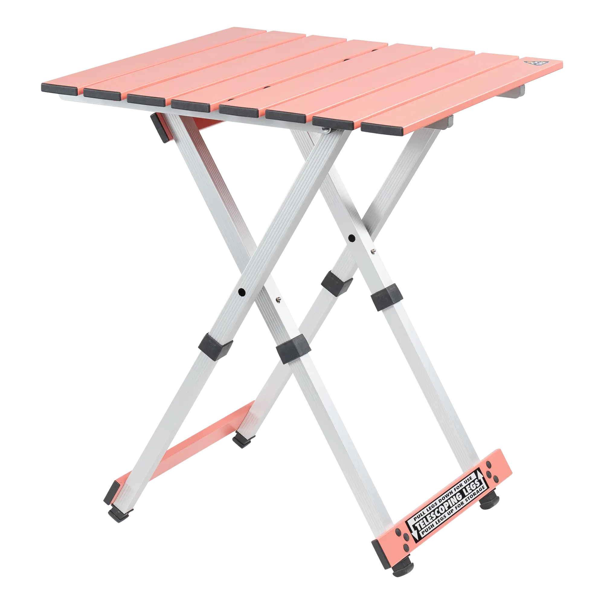 Multi-Functional Cook Compact Camp Table 20 - Choice 513 - Master Outdoor Kitchen Station for Tailgating & BBQ - Coral