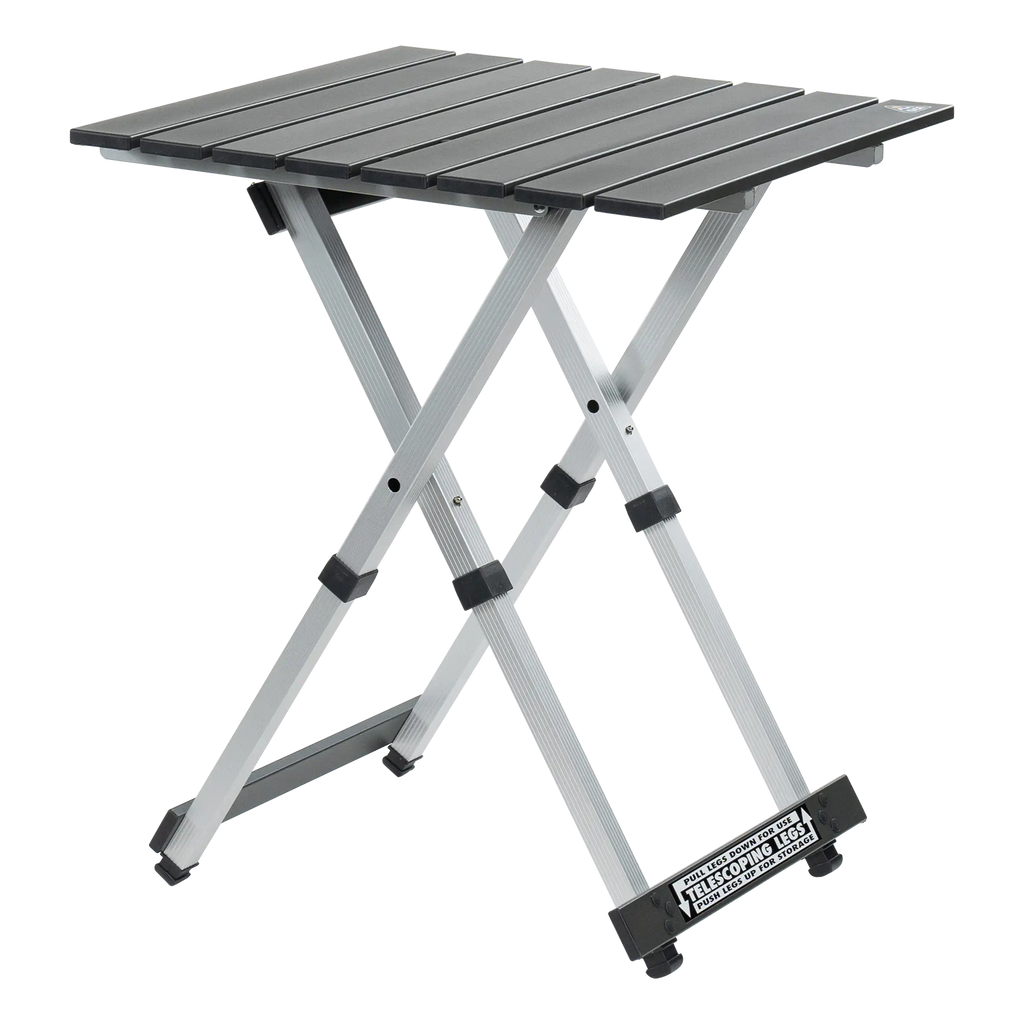 Multi-Functional Cook Compact Camp Table 20 - Choice 513 - Master Outdoor Kitchen Station for Tailgating & BBQ - Black Chrome