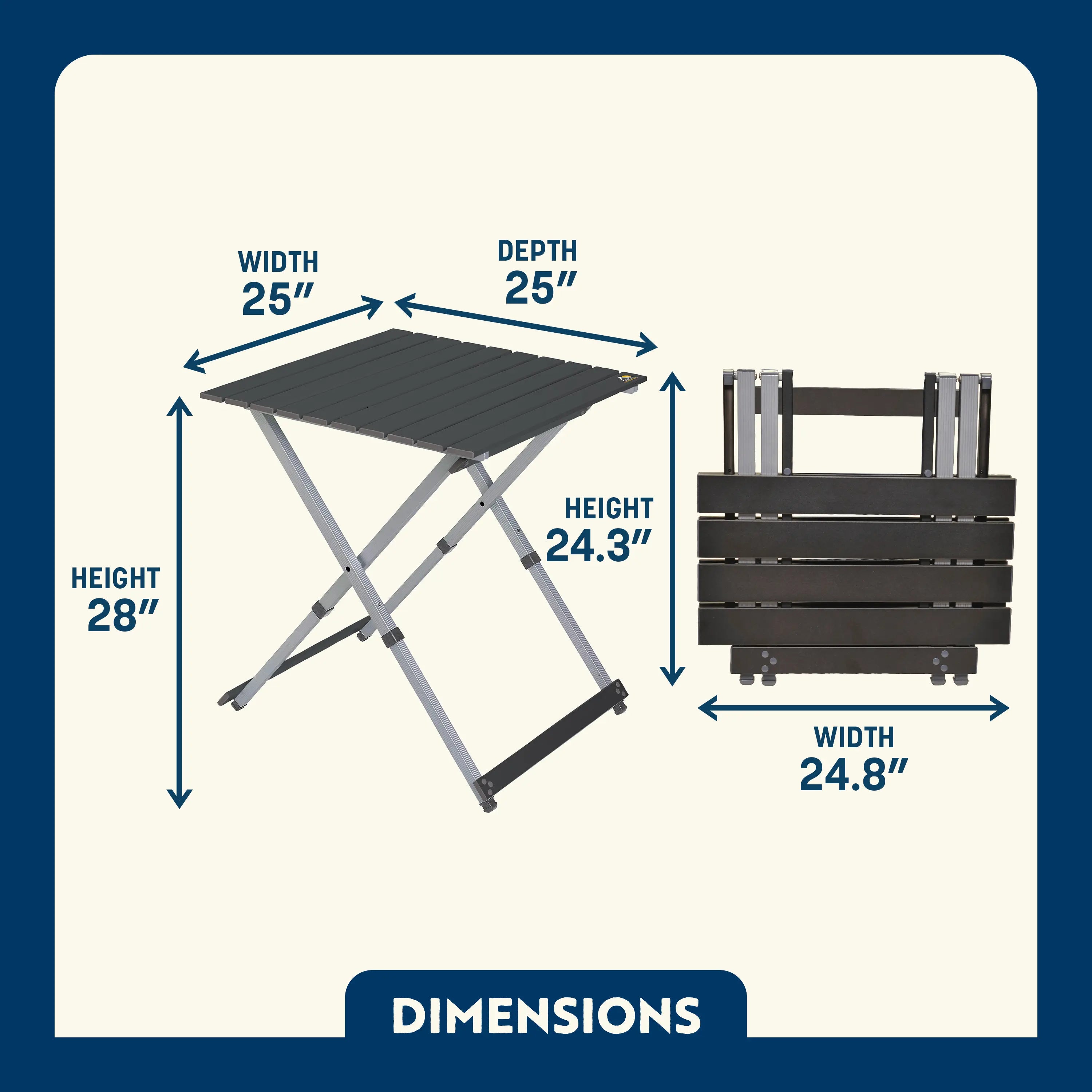 Heat-Resistant Compact Camp Table 25 - Choice 214 - Multi-Functional Heavy-Duty Grilling Table Counter Detail