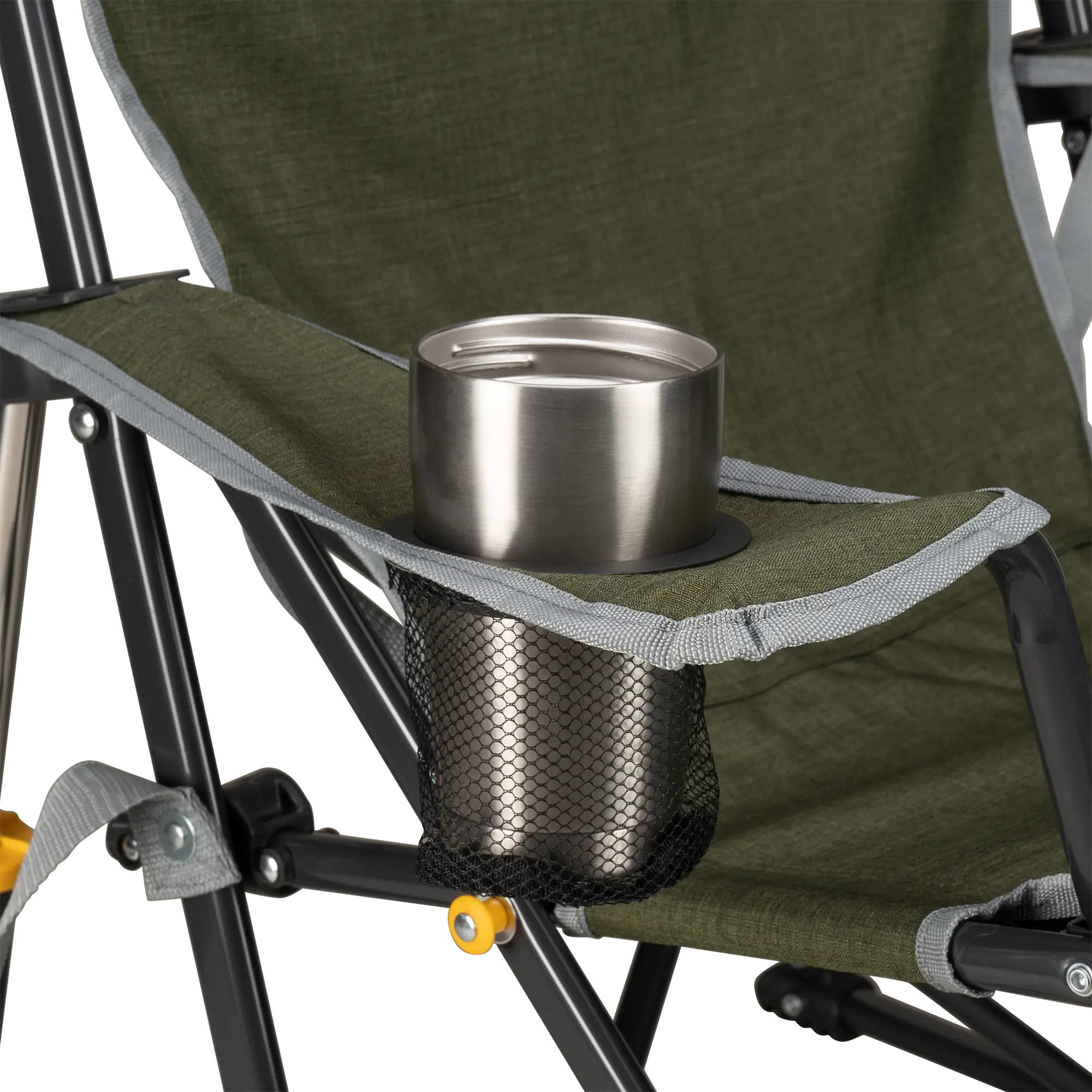 Premium All-Weather Kickback Rocker - Choice 345 - Freestyle Rocker Portable Outdoor Folding Chair Detail