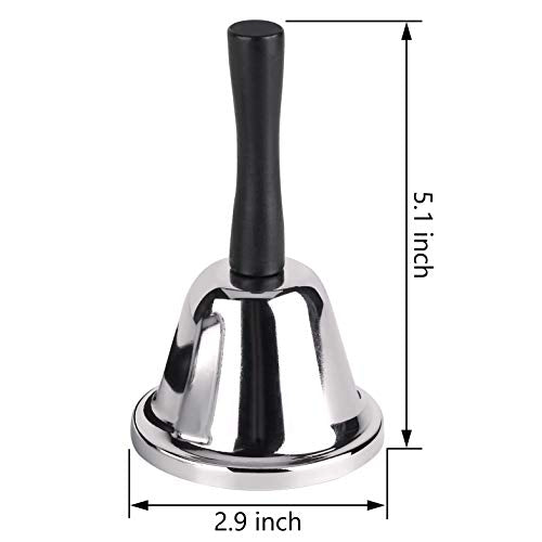 Classic MROCO Loud Hand Bell, Silver Steel Hand Set