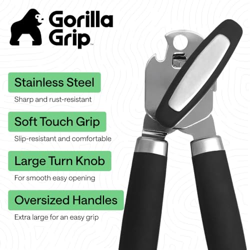 Modern GORILLA GRIP Heavy Duty Stainless Steel Smooth Edge Manual Can Set