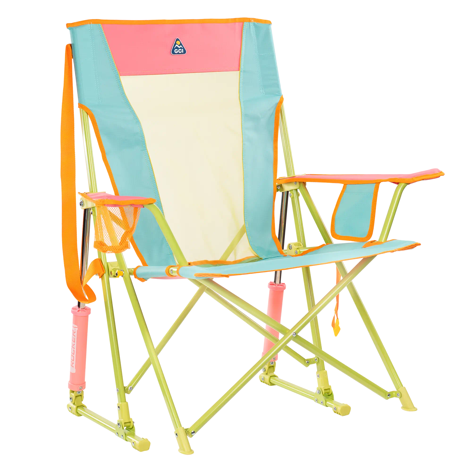 Luxury Camp Comfort Pro Rocker - Choice 375 - Patented Spring-Action Rocking Chair for Camping - Sweet Tea