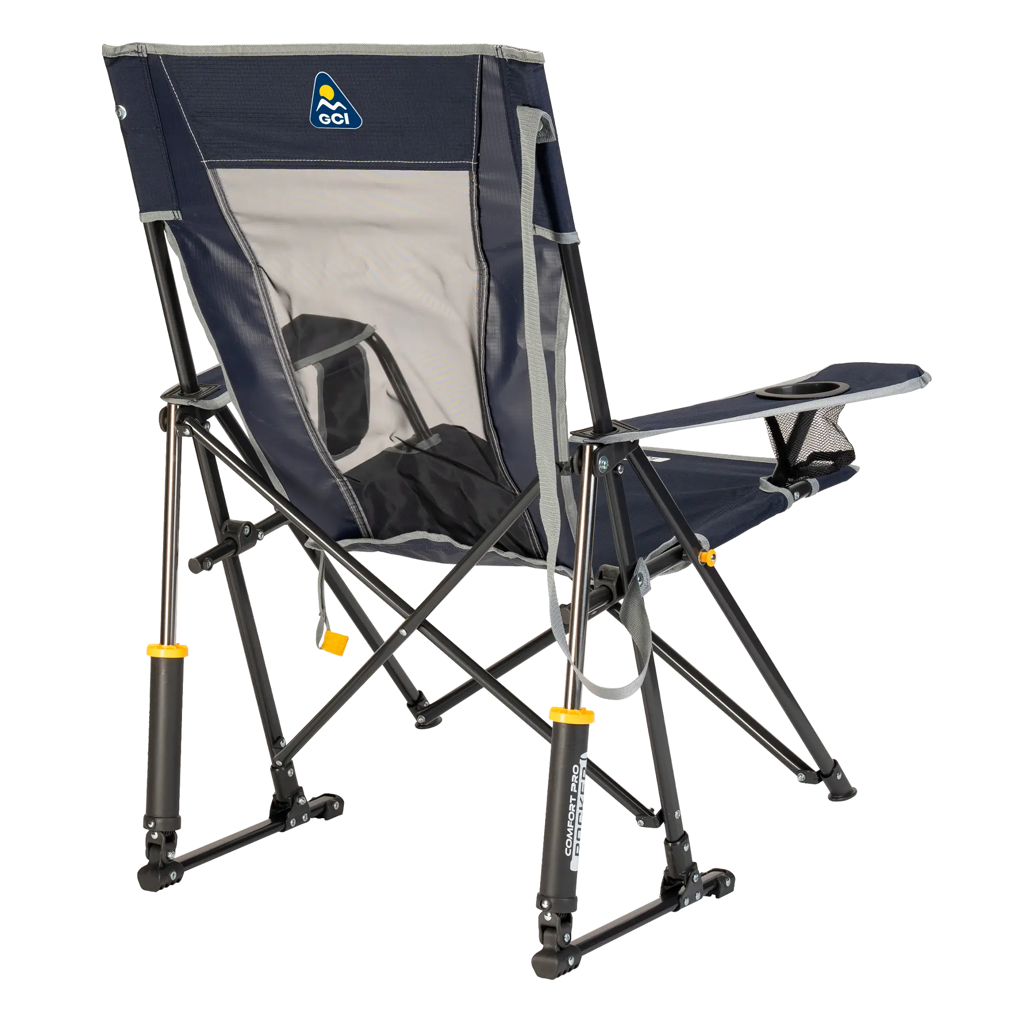Luxury Camp Comfort Pro Rocker - Choice 375 - Patented Spring-Action Rocking Chair for Camping Detail