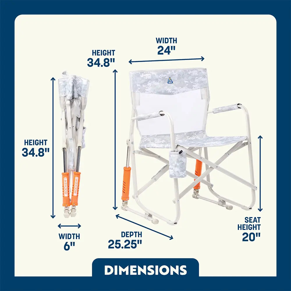 Heavy-Duty Freestyle Freestyle Rocker Elite - Choice 460 - Patented Spring-Action Rocking Chair for Camping Detail