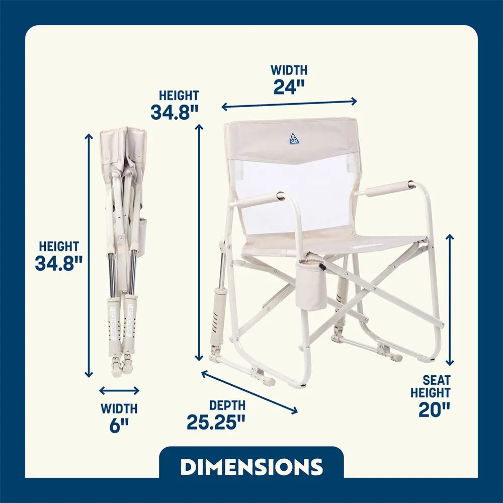 Heavy-Duty Freestyle Freestyle Rocker Elite - Choice 460 - Patented Spring-Action Rocking Chair for Camping Detail