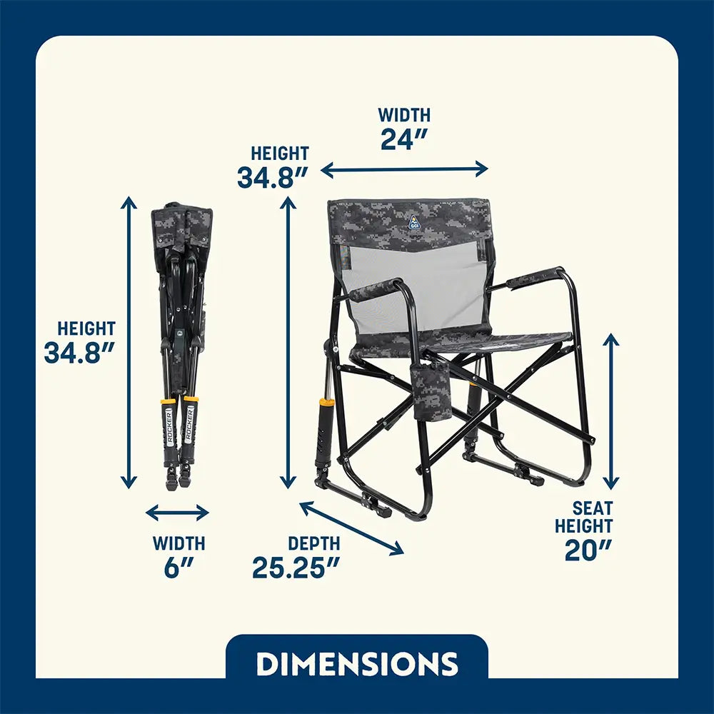 Heavy-Duty Freestyle Freestyle Rocker Elite - Choice 460 - Patented Spring-Action Rocking Chair for Camping Detail