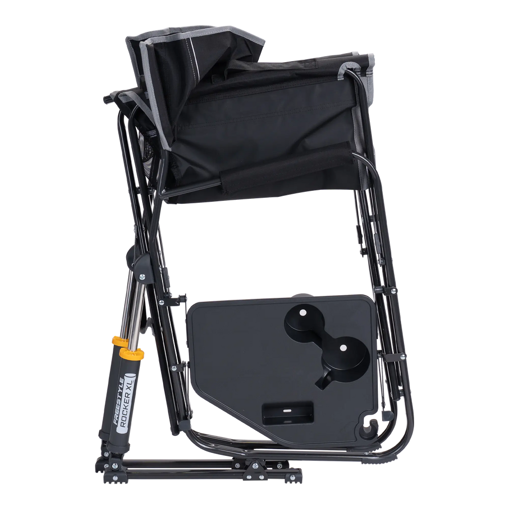 Luxury Camp Freestyle Rocker XL with Side Table - Choice 836 - Heavy-Duty Kickback Rocker with Beverage Holder Detail