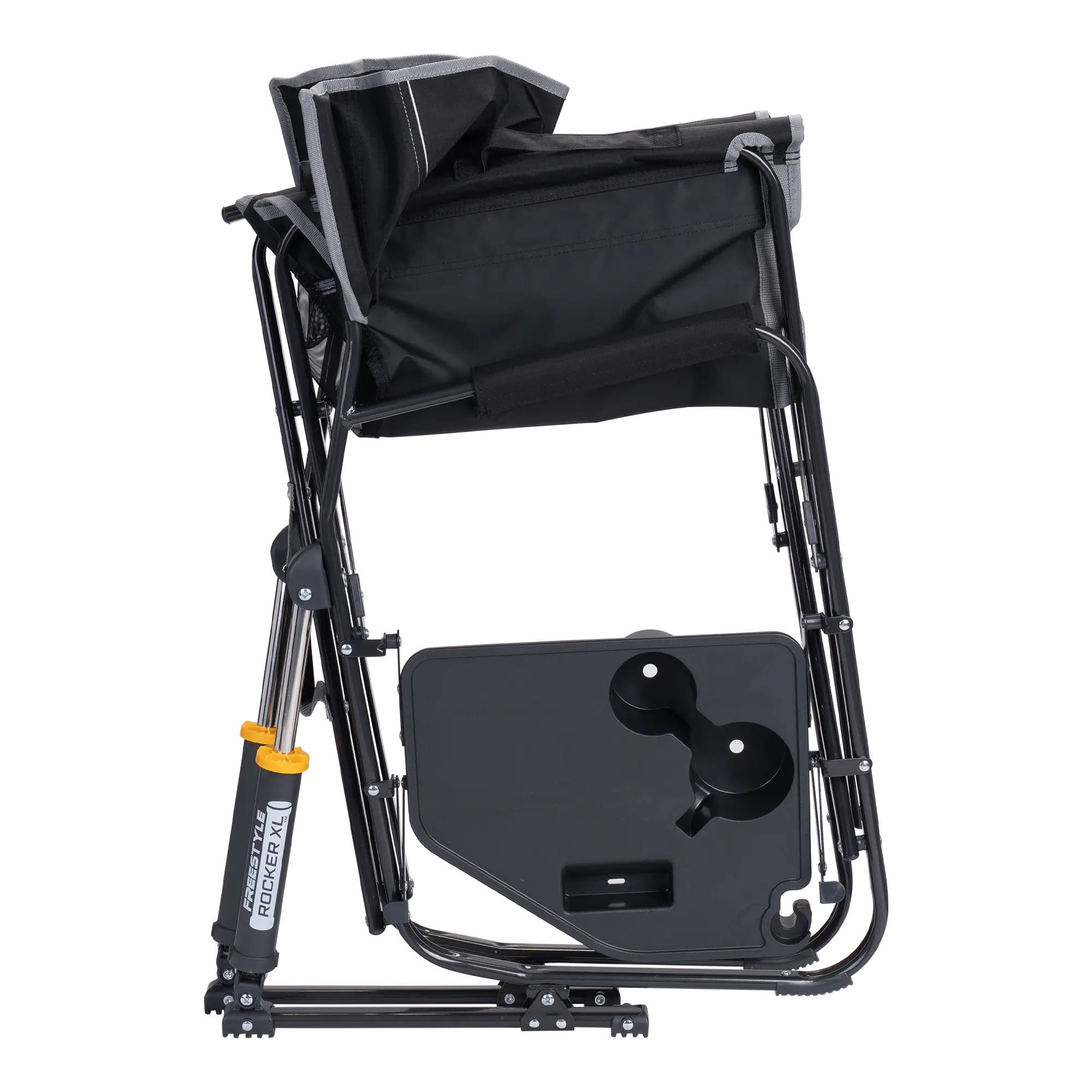 Luxury Camp Freestyle Rocker XL with Side Table - Choice 836 - Heavy-Duty Kickback Rocker with Beverage Holder Detail