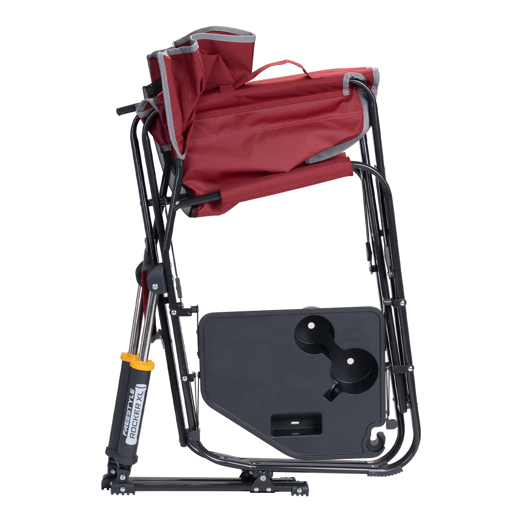 Luxury Camp Freestyle Rocker XL with Side Table - Choice 836 - Heavy-Duty Kickback Rocker with Beverage Holder Detail