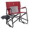 Luxury Camp Freestyle Rocker XL with Side Table - Choice 836 - Heavy-Duty Kickback Rocker with Beverage Holder - Cinnamon