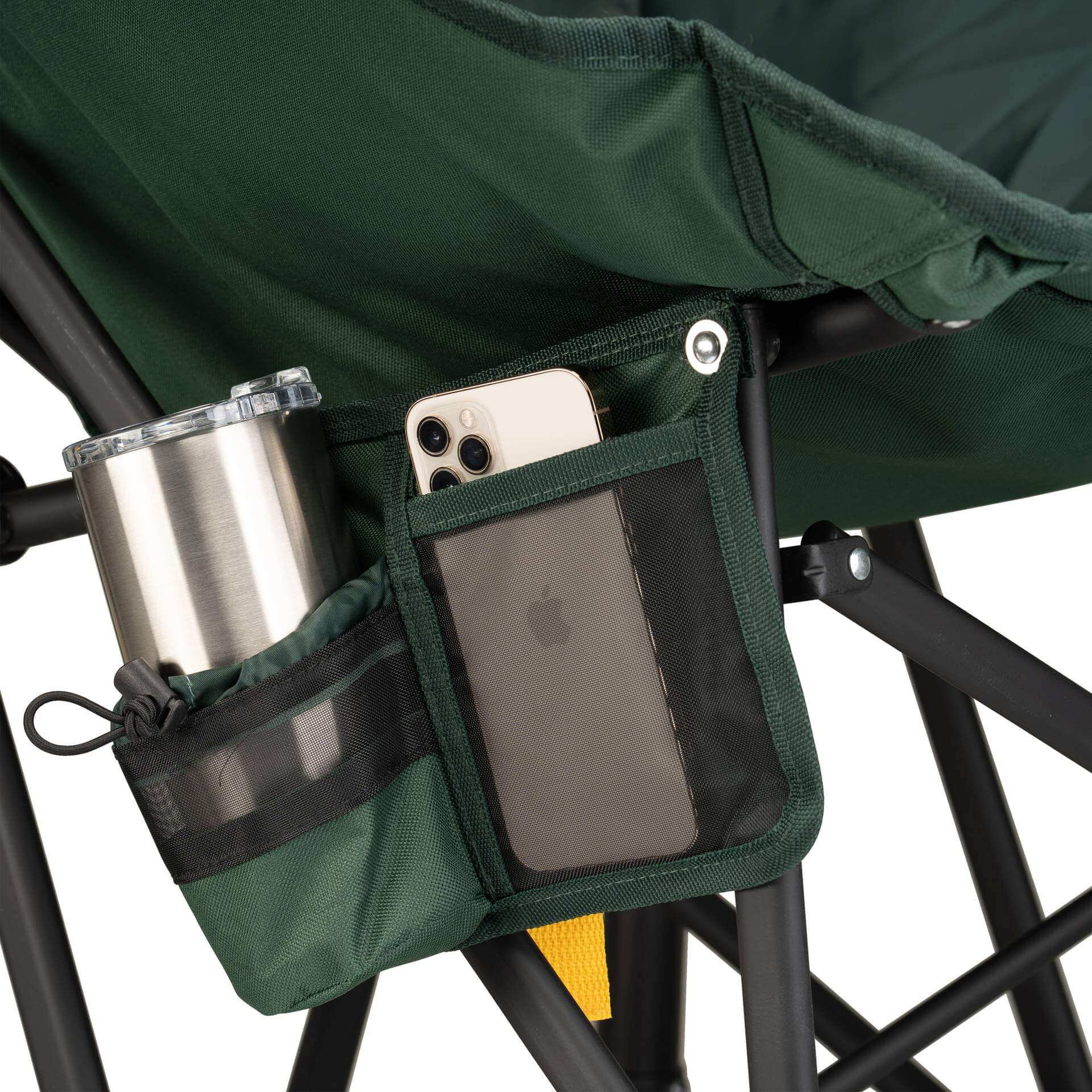 Heavy-Duty Freestyle Puff Rocker - Choice 731 - Patented Spring-Action Rocking Chair for Camping Detail