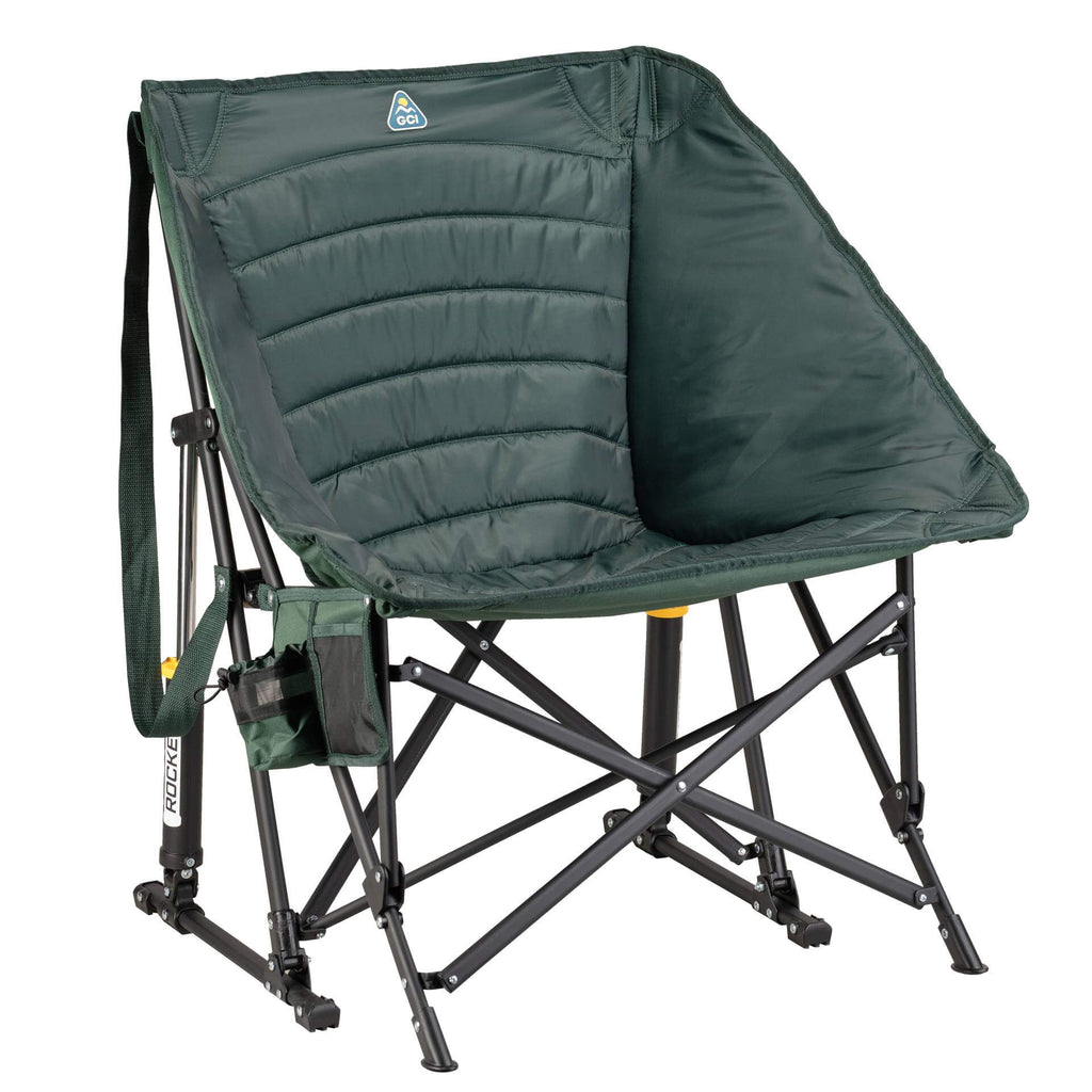 Heavy-Duty Freestyle Puff Rocker - Choice 731 - Patented Spring-Action Rocking Chair for Camping - Hunter