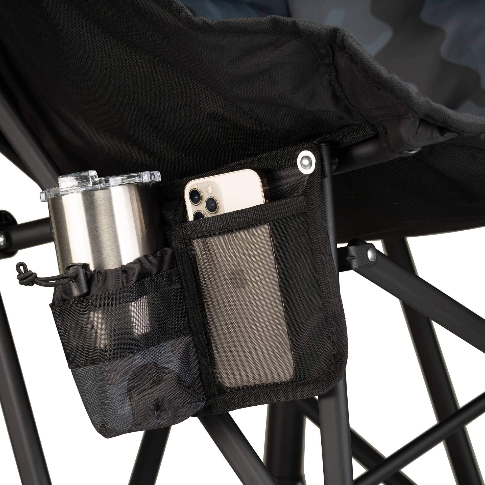 Heavy-Duty Freestyle Puff Rocker - Choice 731 - Patented Spring-Action Rocking Chair for Camping Detail
