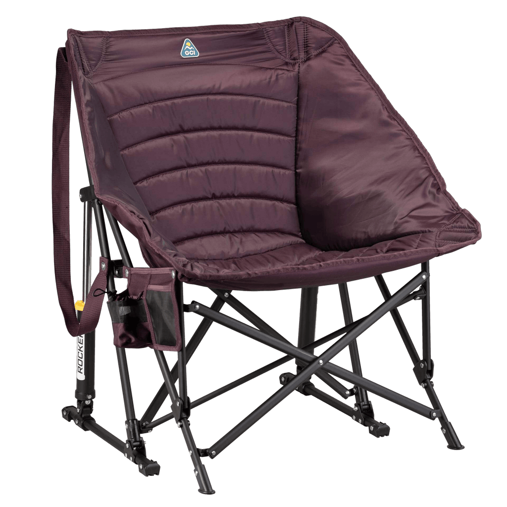 Heavy-Duty Freestyle Puff Rocker - Choice 731 - Patented Spring-Action Rocking Chair for Camping - Amethyst