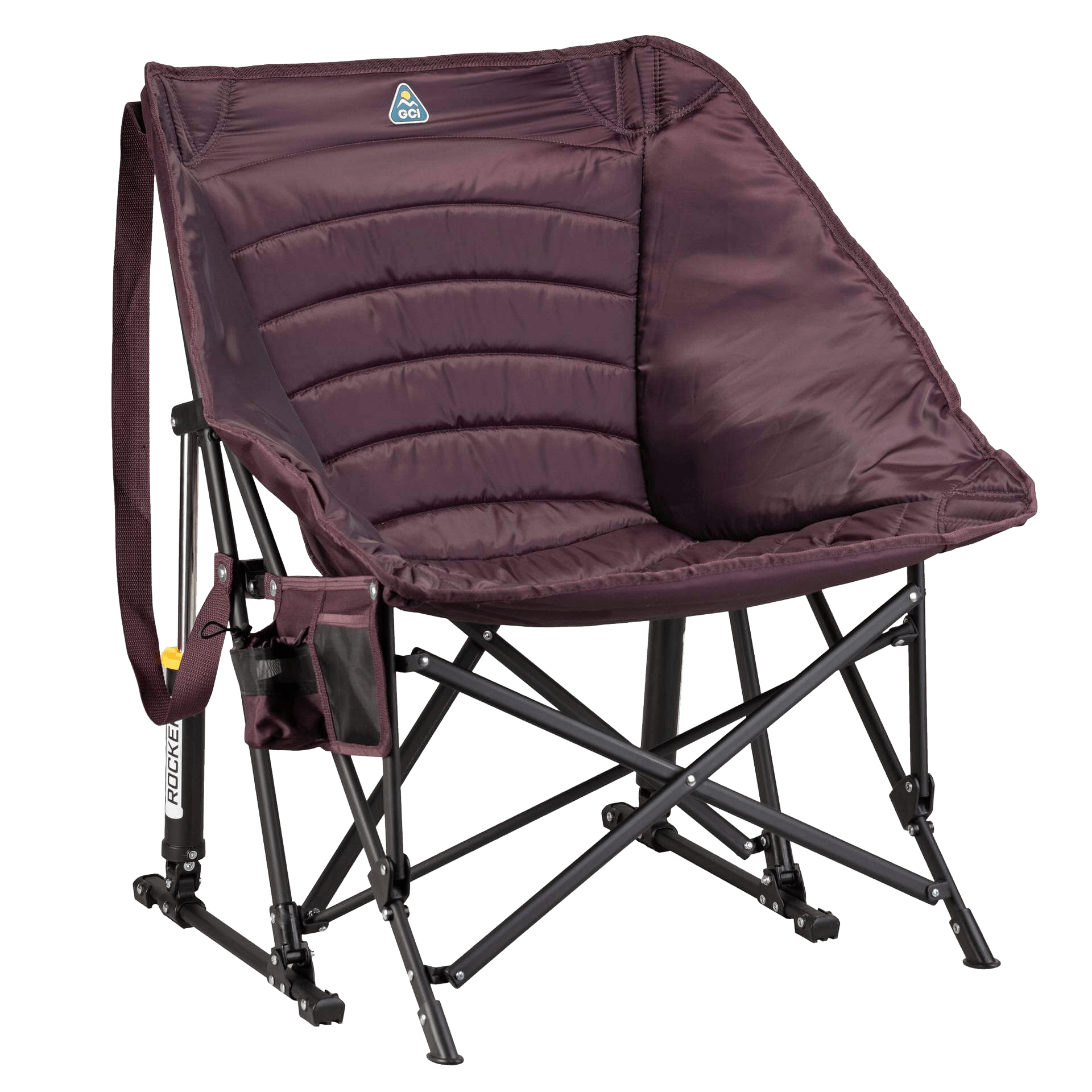 Heavy-Duty Freestyle Puff Rocker - Choice 731 - Patented Spring-Action Rocking Chair for Camping - Amethyst