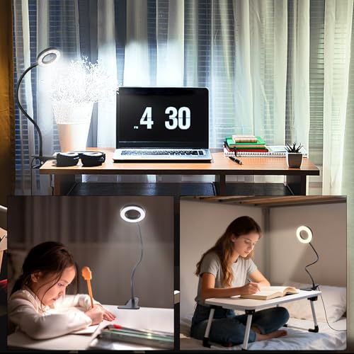 Smart Home Woputne Desk Lamp Clip Light, 10 Dimmable Brightness Essentials