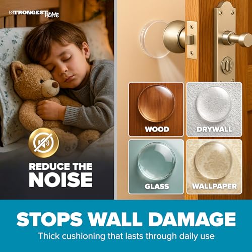 upgraded STRONGEST HOME Wall Protector for Door Knobs, Essentials