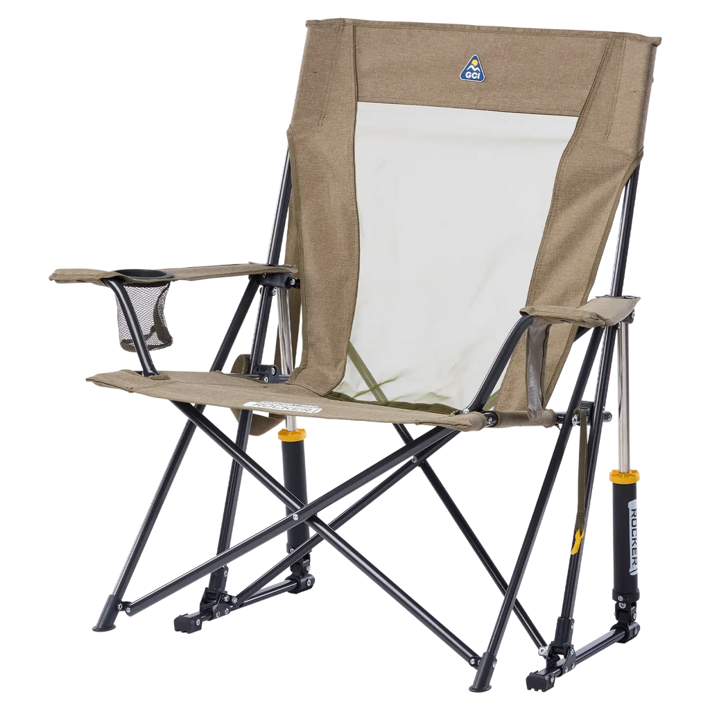 Luxury Camp Comfort Pro Rocker XL - Choice 107 - Heavy-Duty Kickback Rocker with Beverage Holder Detail
