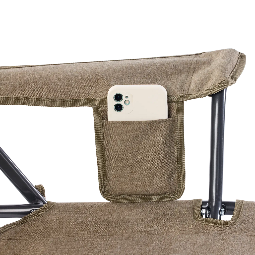 Luxury Camp Comfort Pro Rocker XL - Choice 107 - Heavy-Duty Kickback Rocker with Beverage Holder Detail